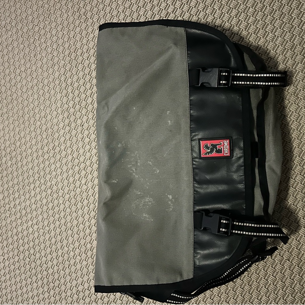 Stylish Black and Gray Messenger Bag